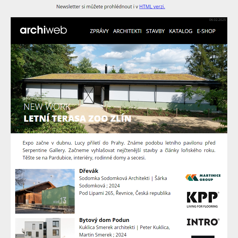 archiweb.cz - newsletter 06/02/2025