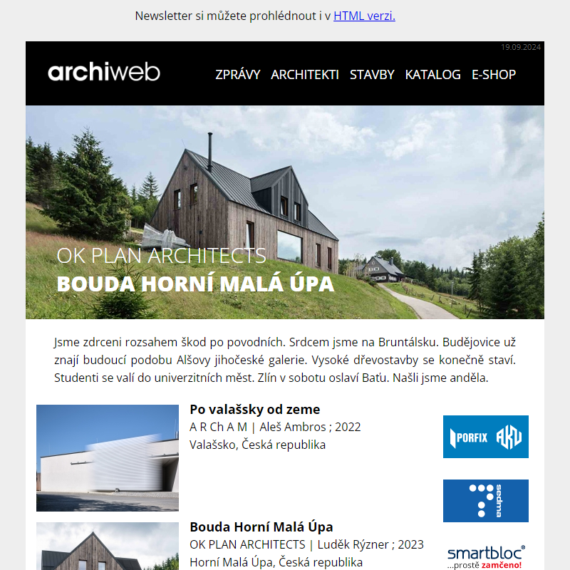 archiweb.cz - newsletter 19/09/2024