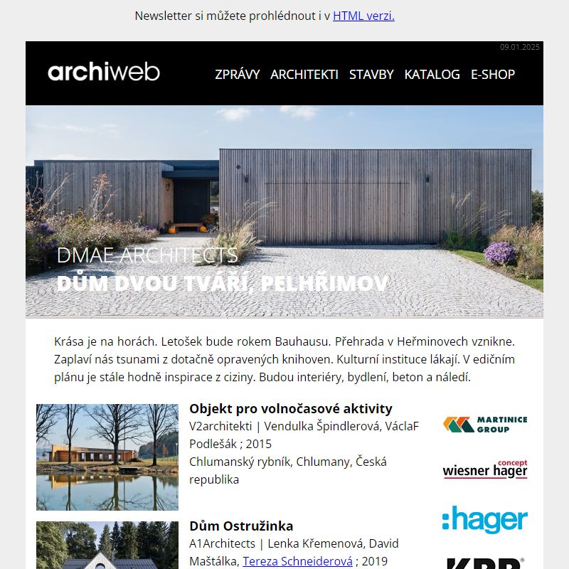 archiweb.cz - newsletter 09/01/2025