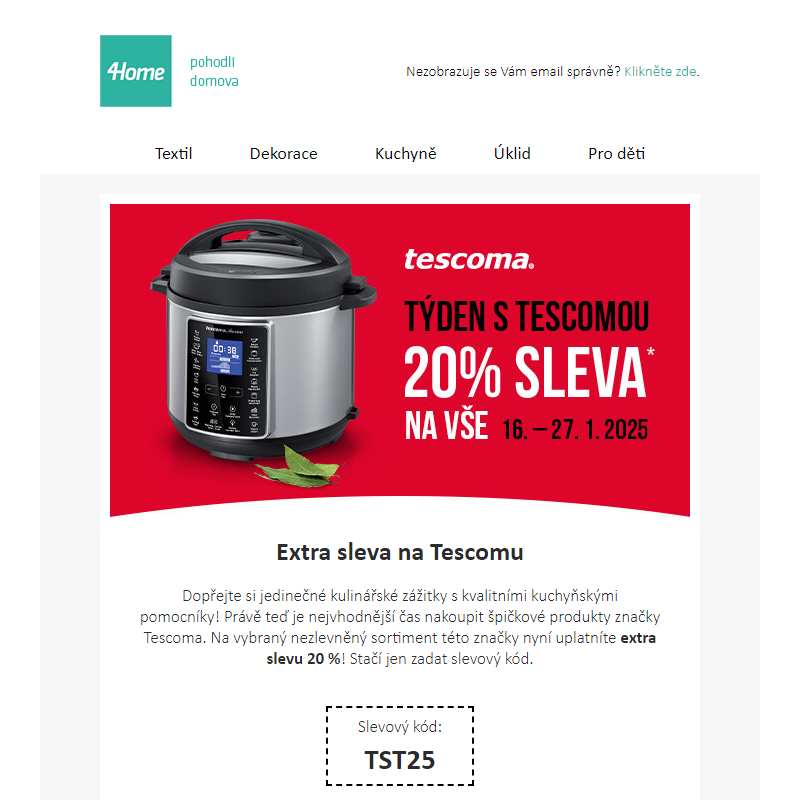 Produkty Tescoma se slevou 20 %! Týden s Tescomou je v plném proudu!