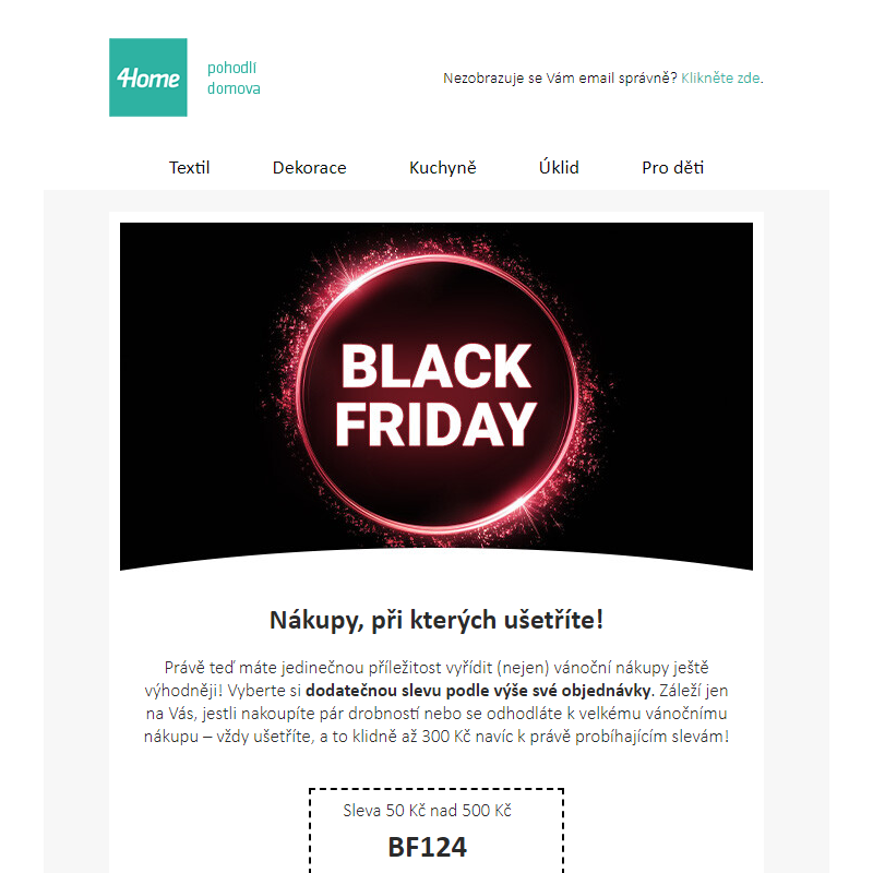 Black Friday je tu! Ušetřete až 300 Kč za Váš nákup!