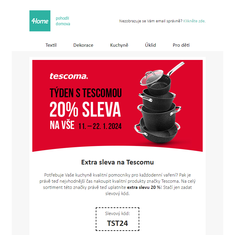 Sleva 20 % na produkty Tescoma je zpět!