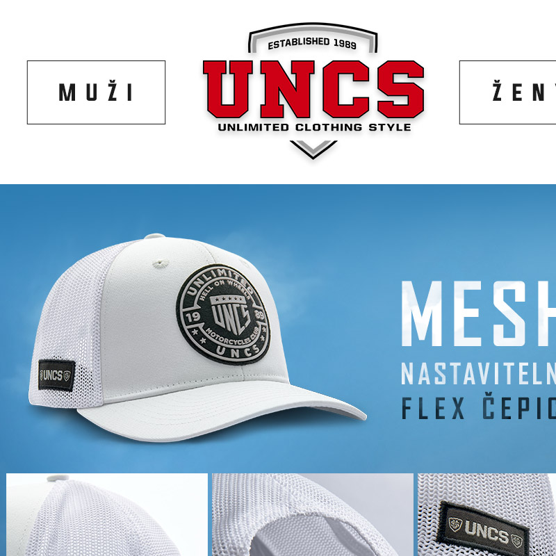 UNCS _ Nové FLEX čepice a tričko Family _