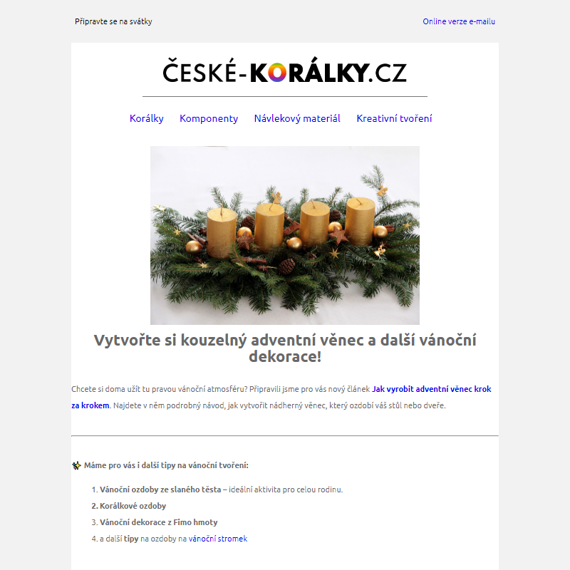 Vytvořte si kouzelný adventní věnec a další vánoční dekorace!