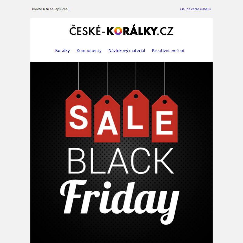 FINIŠUJE BLACK FRIDAY! Až 70% SLEVY