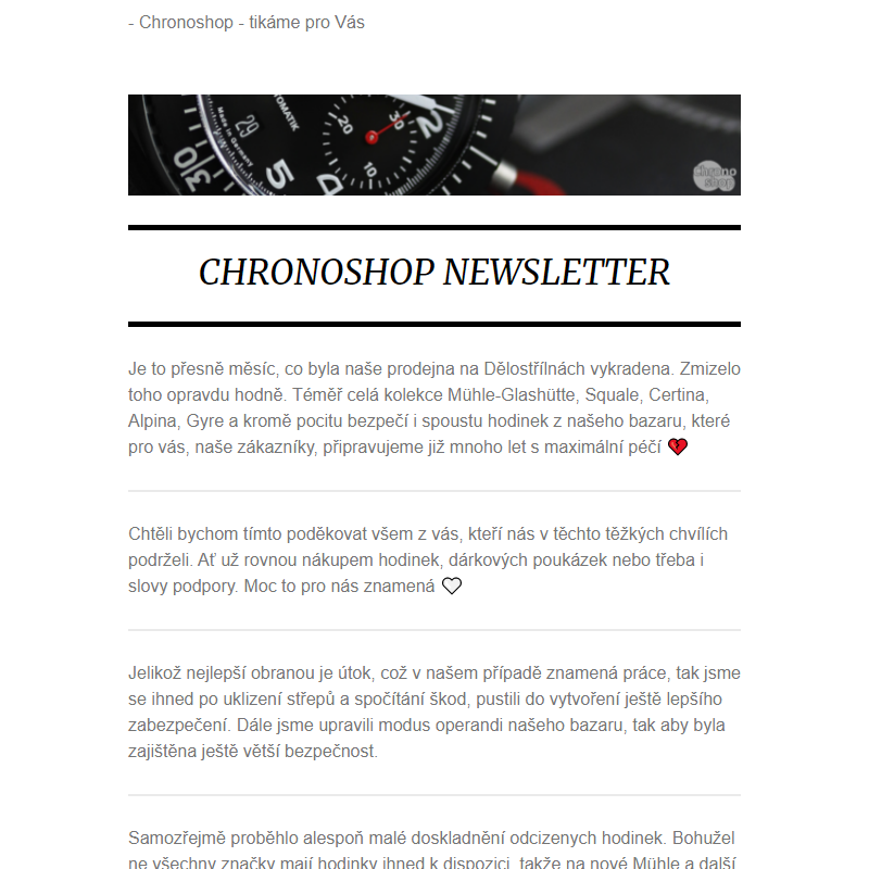 Tikající newsletter