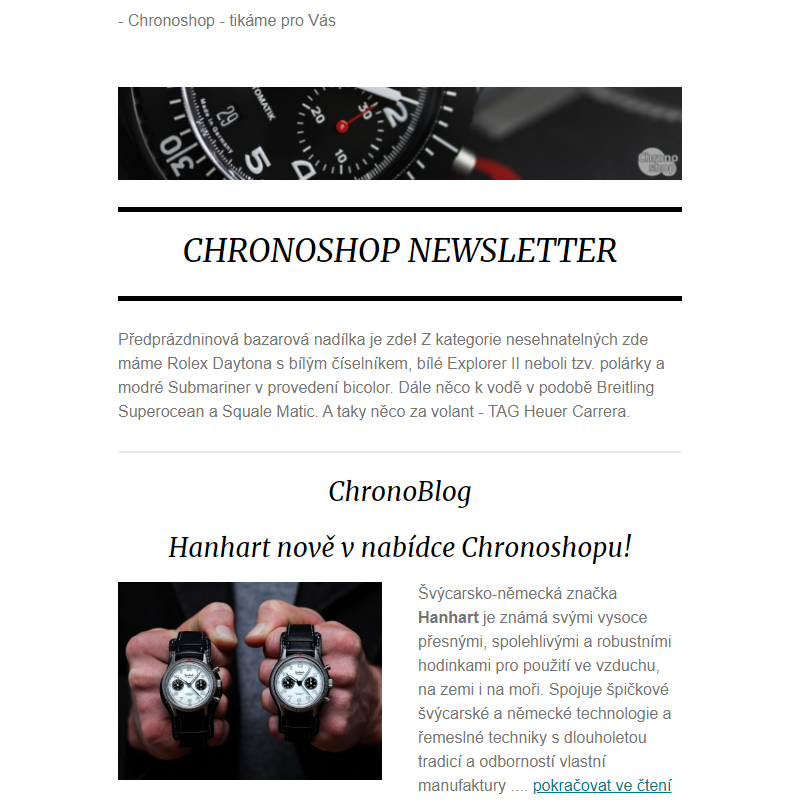 Tikající newsletter