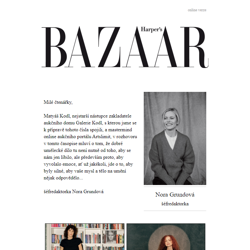 Speciální Art Issue Harper's Bazaar již v prodeji