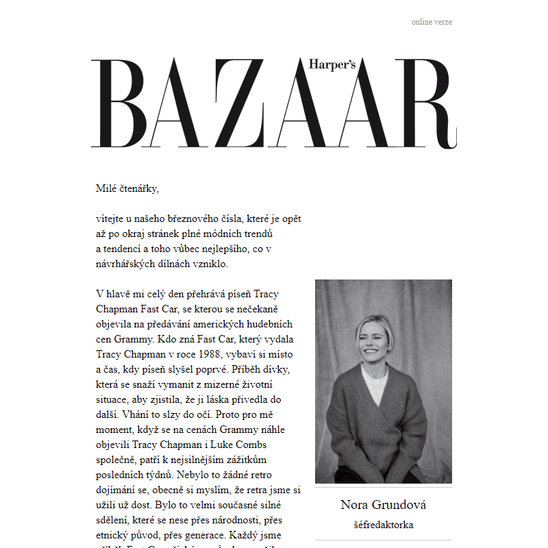 Vlastní pravidla: Březnový Harper's Bazaar již v prodeji!