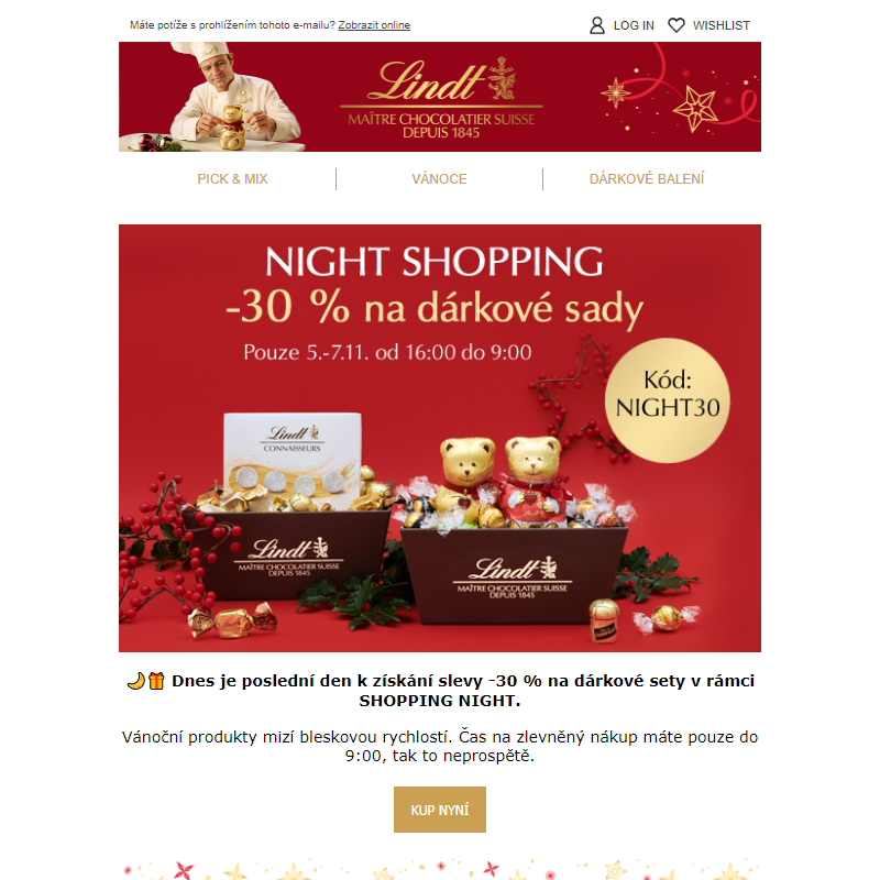 __ Dnes naposled!! SHOPPING NIGHT sleva -30 %  právě začala.