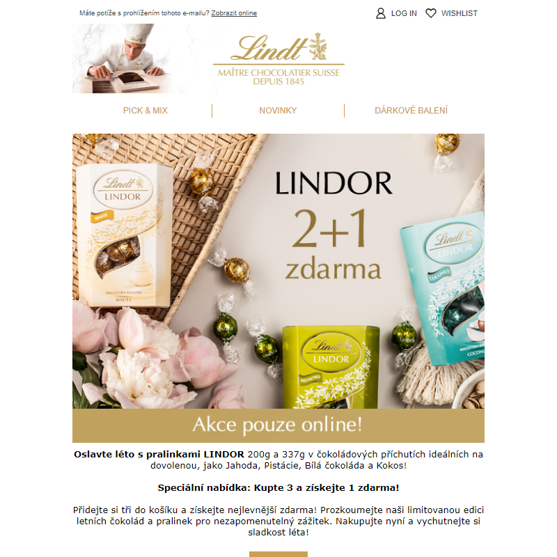 _ Vyzkoušejte letní příchutě LINDOR a získejte 3. produkt zdarma!