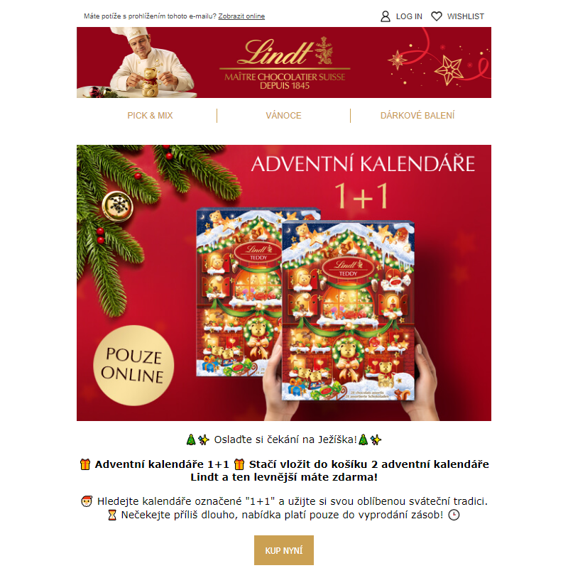 _ Získejte adventní kalendář Lindt zdarma!