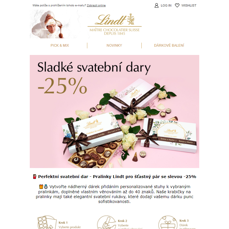 ___Personalizované pralinky na svatbu s -25% slevou!