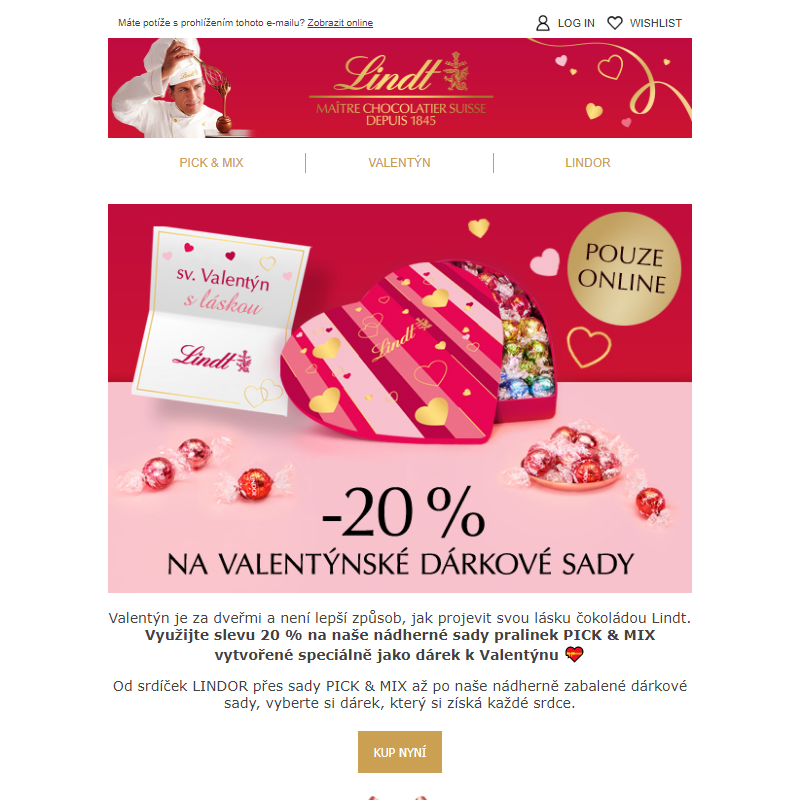 Valentýnská akce -20 % na plechovky PICK & MIX _