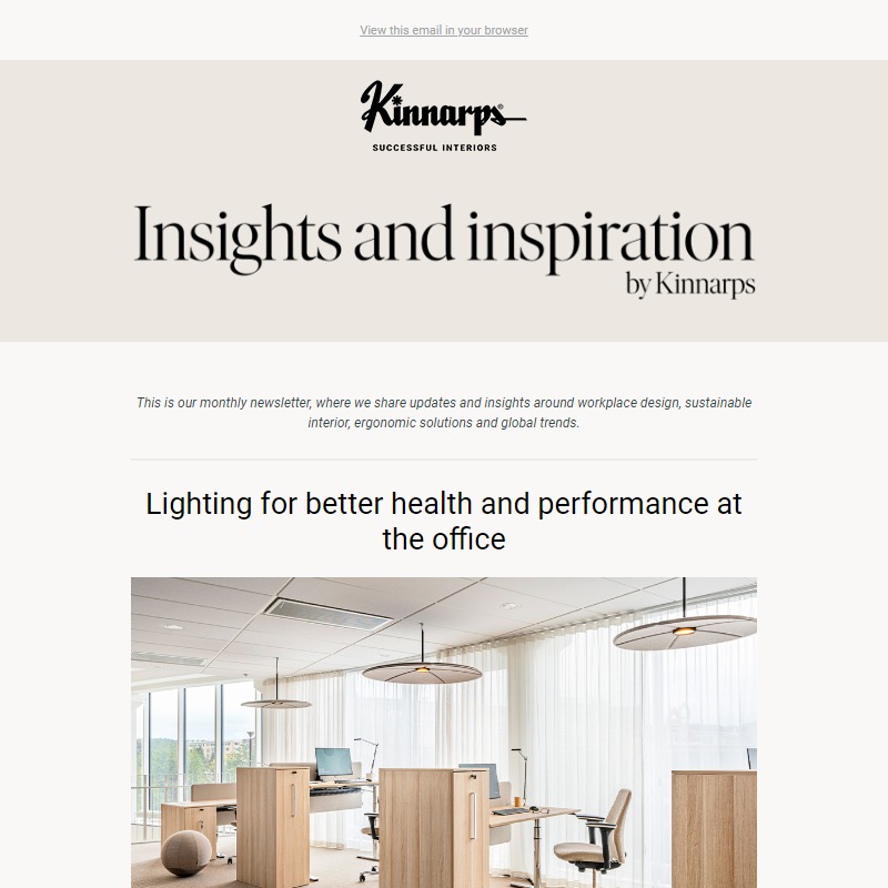 Why lighting is an important part of holistic ergonomics