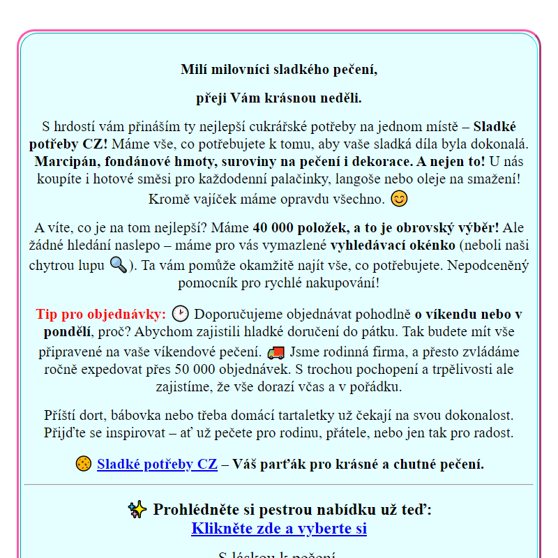 _ Sladké potřeby CZ – pečení bez starostí: Vše, co potřebujete o nás vědět