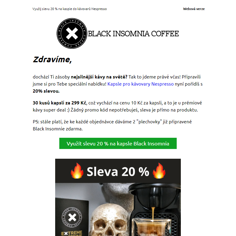 _ Sleva 20 % na nejsilnější kávu na světě _