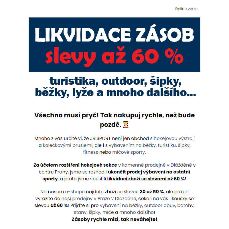 _ Likvidace zásob. Nakupuj se slevami až 60 %.