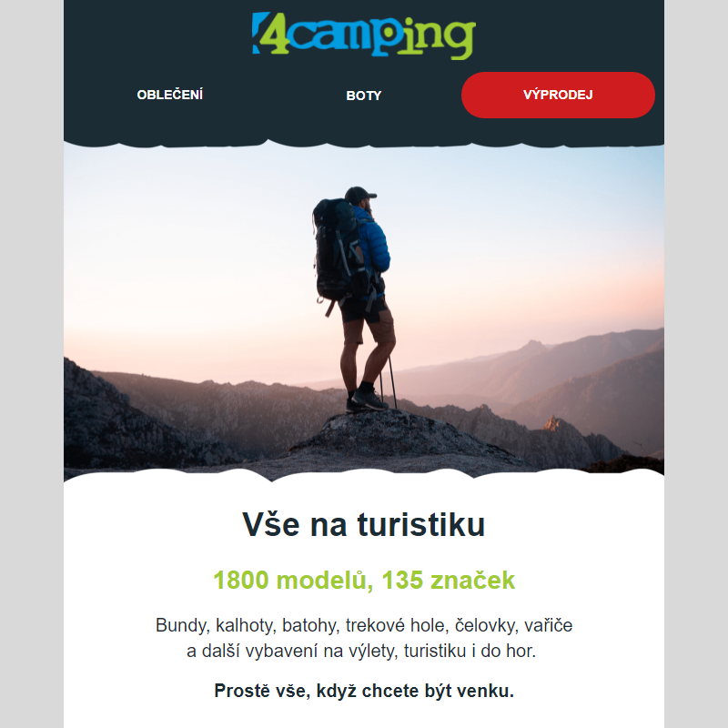 _ Vše na turistiku - 1800 modelů, 135 značek