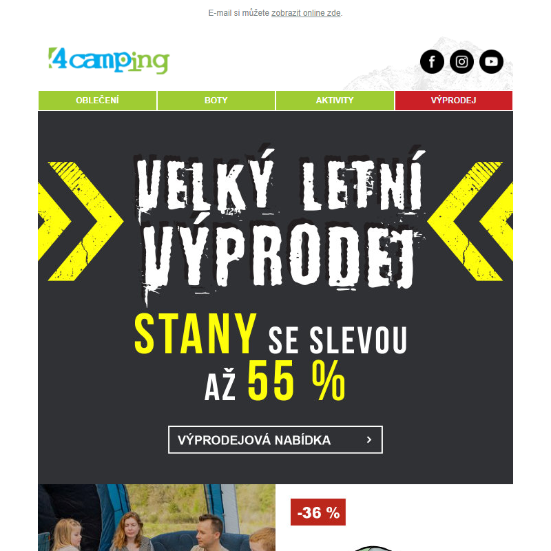 _ Výprodej stanů je tu!