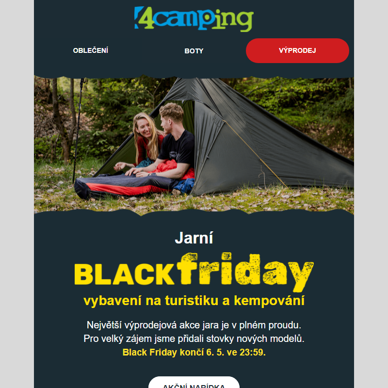 _ Black Friday nabídka turistického a kempingového vybavení