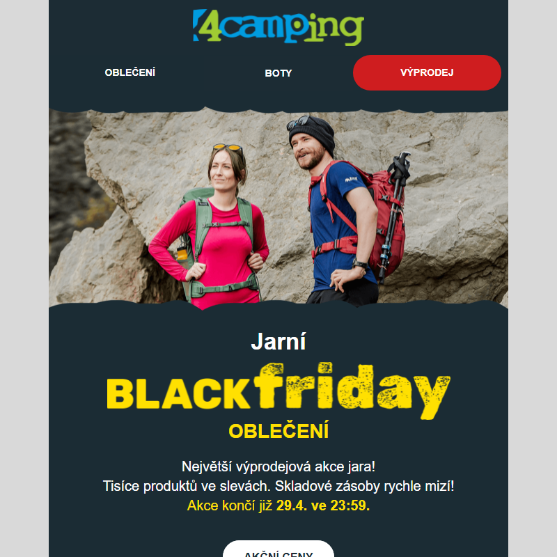 Oblečení v jarním Black friday? No jasně!