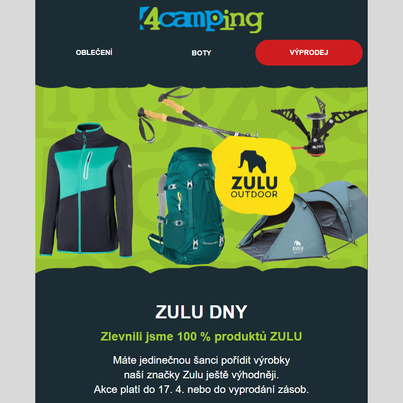_ Dny Zulu - 100 % výrobků Zulu zlevněno