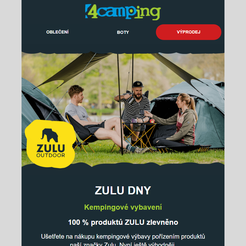 _ Kempingové vybavení Zulu v akci