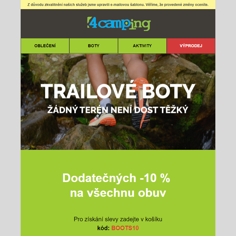 _ Trailové boty s 10% dodatečnou slevou