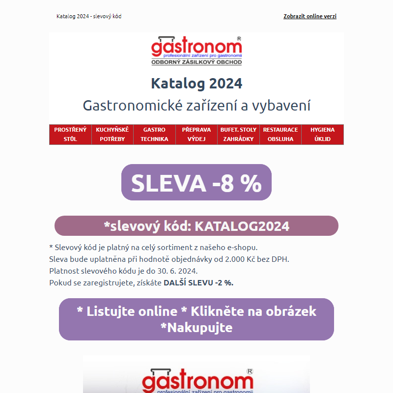 Nový katalog 2024 - SLEVA -8 % na celý sortiment