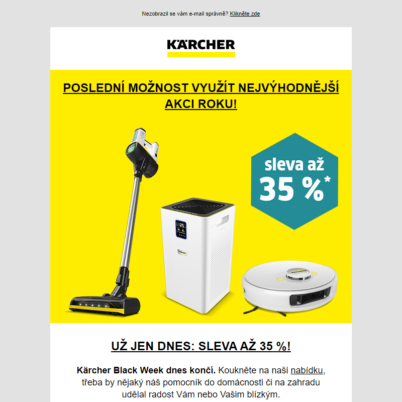 _ Poslední možnost využít Black Week v Kärcheru!