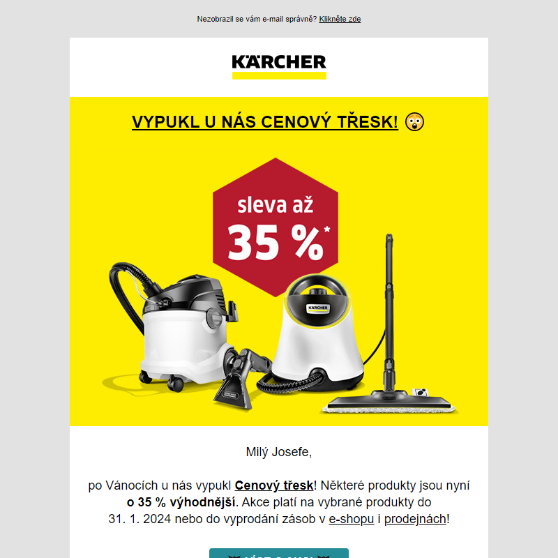 Až 35% povánoční slevy na vybrané produkty