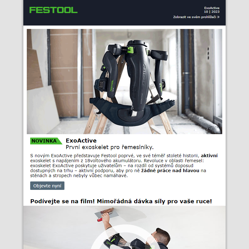 ExoActive – exoskelet pro práci bez námahy!
