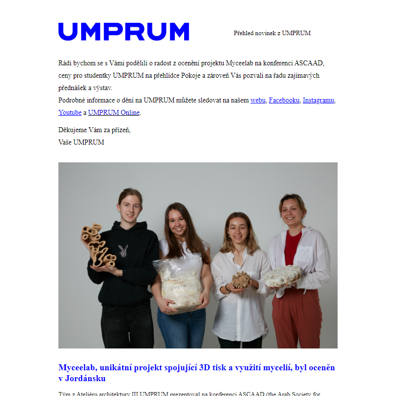 Přehled akcí UMPRUM (20. 11.-26. 11. 2023)