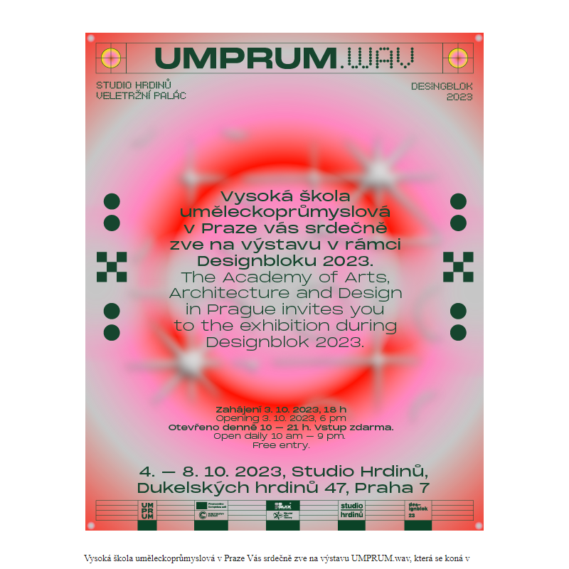 Pozvánka - UMPRUM.wav a další akce UMPRUM na Designbloku 23