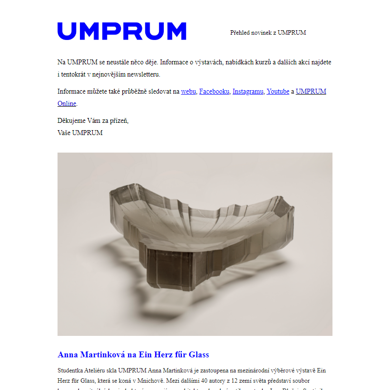 Přehled akcí UMPRUM (30. 10.-5. 11. 2023)