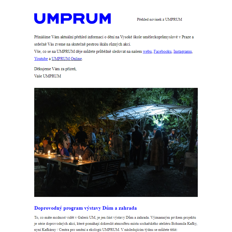Přehled akcí UMPRUM (26. 2.–3. 3. 2024)