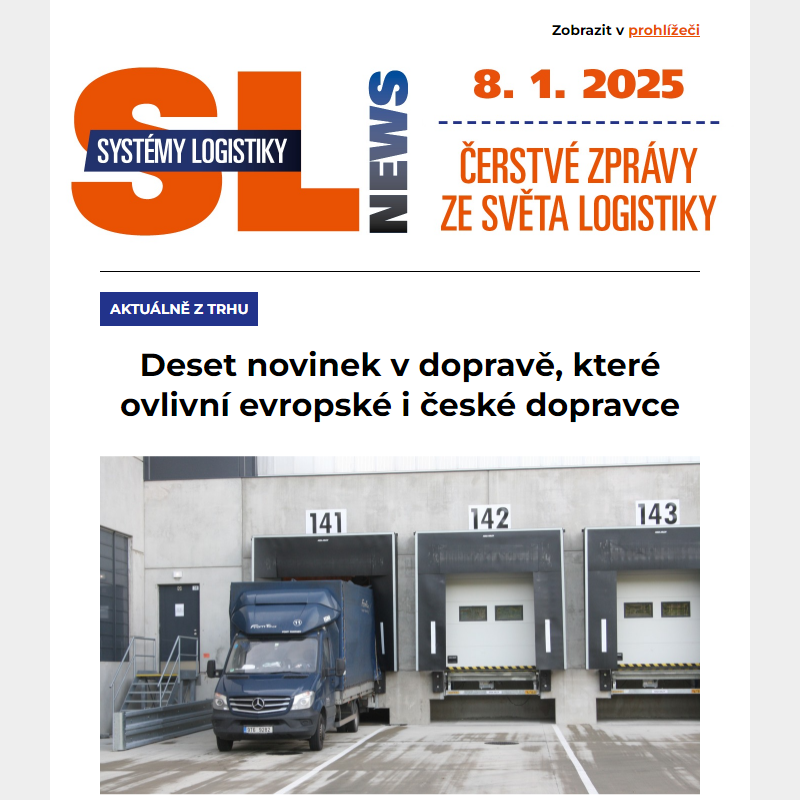 Deset novinek v dopravě v roce 2025, Zebra Technologies kupuje Photoneo, D3 se prodloužila na jih... a další zprávy ze světa logistiky