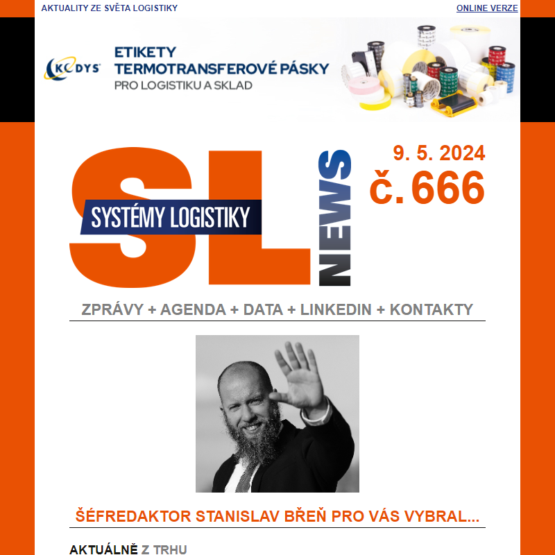 SL News 666: Ostravský sklad Rohlíku obsluhuje 45.000 domácností a plánuje automatizaci, Rob Smith pokračuje jako CEO v Kion Group, Czech Retail Days představily první řečníky... a další aktuality