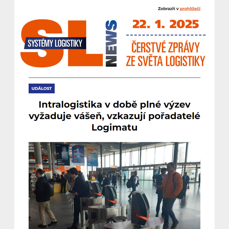 Co již v březnu nabídne veletrh Logimat, FM Logistic nasadil v Lovosicích Autostore, Jakub Kodr vede CTP v Česku… a další zprávy ze světa logistiky