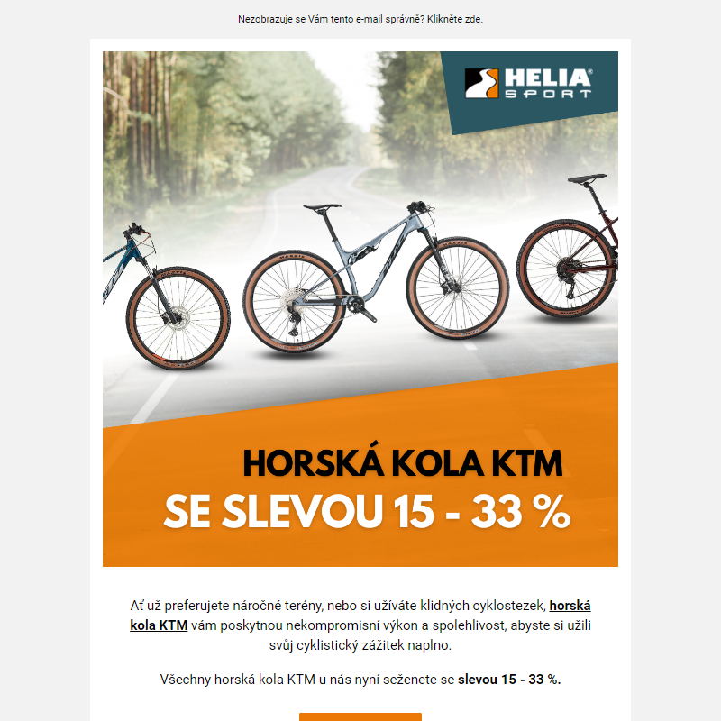 Horská kola KTM se slevou 15 - 33 % __