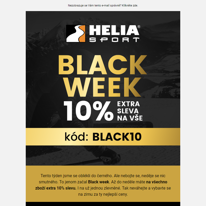 Nepromeškejte Black Week s extra slevovým kódem na všechno __