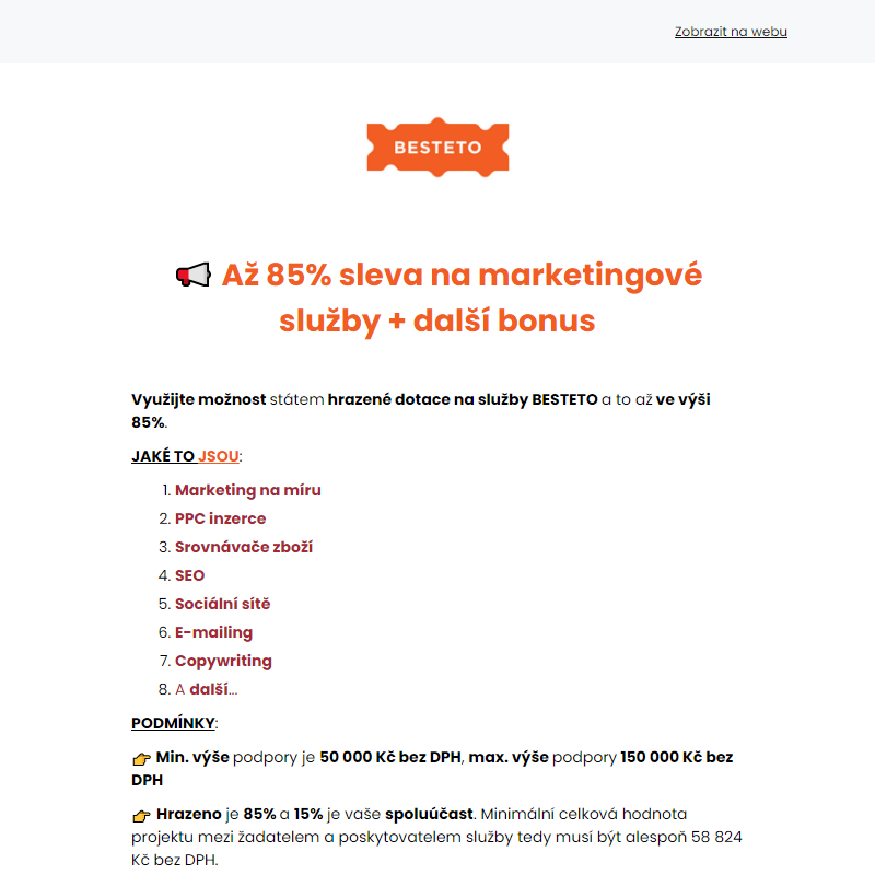 _ Až 85% sleva na marketingové služby + 20% dolů na prokliky v inzerci v Google Ads
