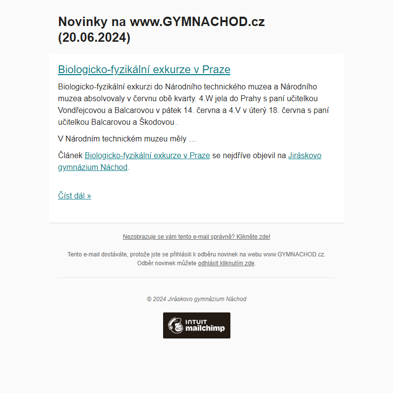 Novinky na www.GYMNACHOD.cz (20.06.2024)