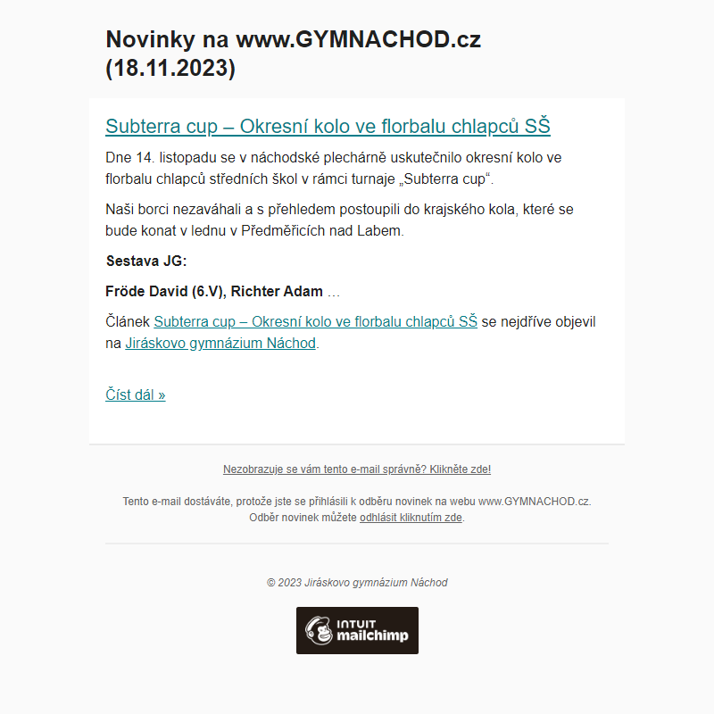 Novinky na www.GYMNACHOD.cz (18.11.2023)