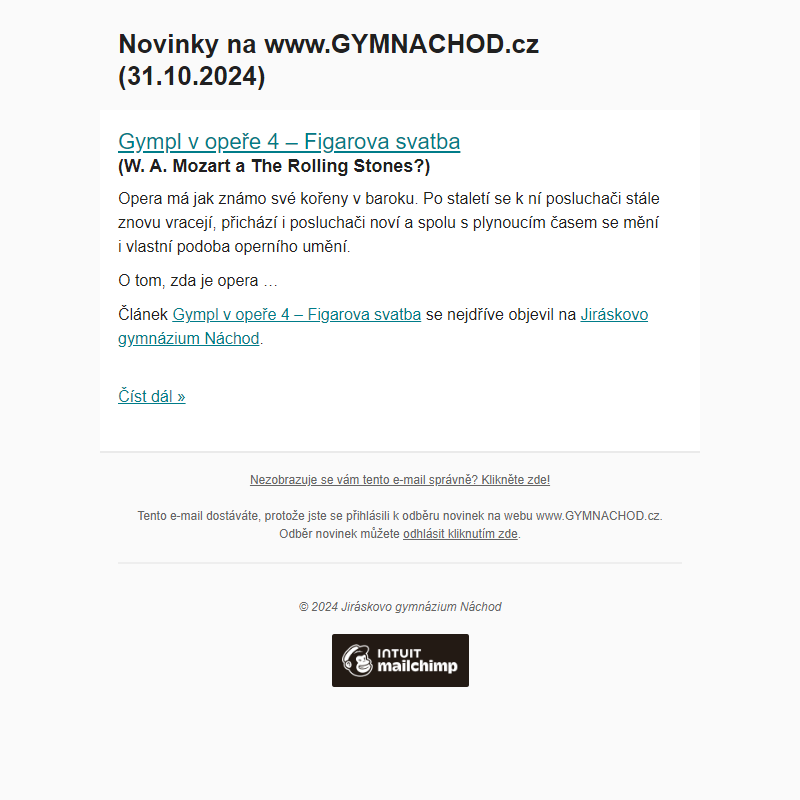 Novinky na www.GYMNACHOD.cz (31.10.2024)