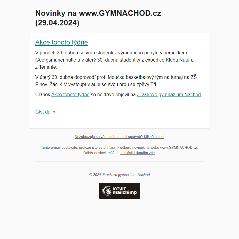 Novinky na www.GYMNACHOD.cz (29.04.2024)