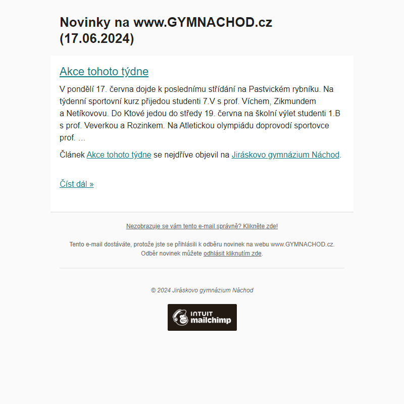 Novinky na www.GYMNACHOD.cz (17.06.2024)