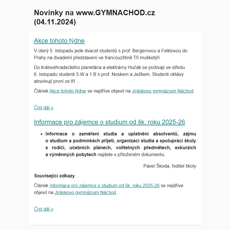 Novinky na www.GYMNACHOD.cz (04.11.2024)