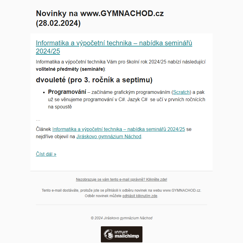 Novinky na www.GYMNACHOD.cz (28.02.2024)